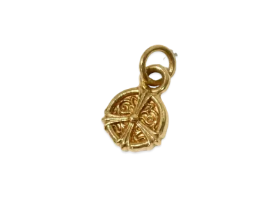 Chrome Hearts 22K Stack Peace Sign Charm "Yellow Gold"