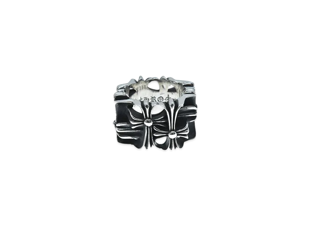 Chrome Hearts Square Cemetery Cross Ring "Silver"