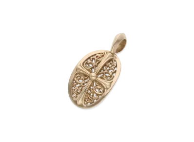 Chrome Hearts 22K Classic Oval Charm "Yellow Gold"