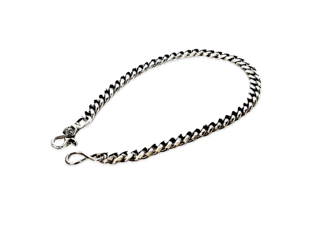 Chrome Hearts Small Classic Wallet Chain 1 Clips Extra Long "Silver"