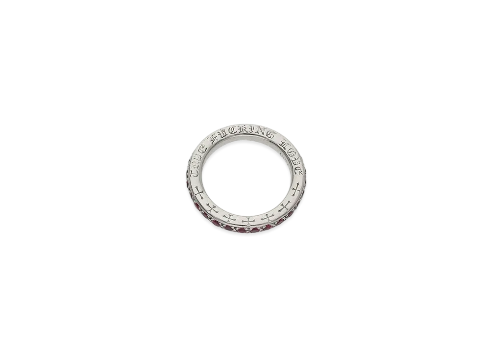 Chrome Hearts PT TFL Platina Sapphire Ring "Pink/Silver"