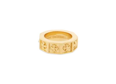 Chrome Hearts 22K Alphabet Block Ring "Yellow Gold"