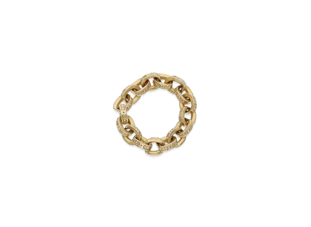 Chrome Hearts 22K Paper Chain Ring "Yellow Gold"