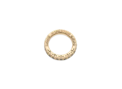 Chrome Hearts 22K TFL Pave Black Diamond Ring "Yellow Gold"