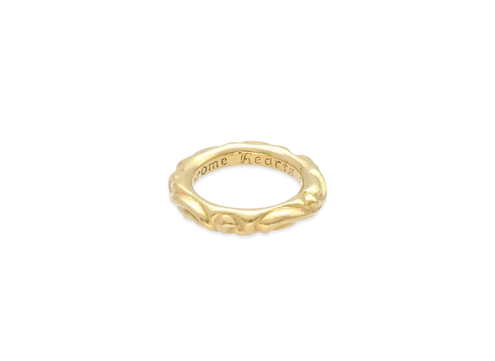 Chrome Hearts 22K Scroll Band Ring "Yellow Gold"