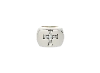 Chrome Hearts Big PJ Baguette Diamond Ring "Silver"