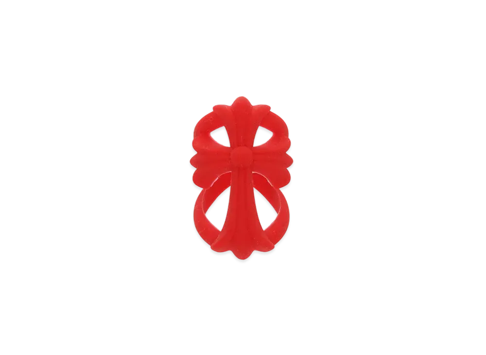 Chrome Hearts Infinity CH Cross Rubber Ring "Red"