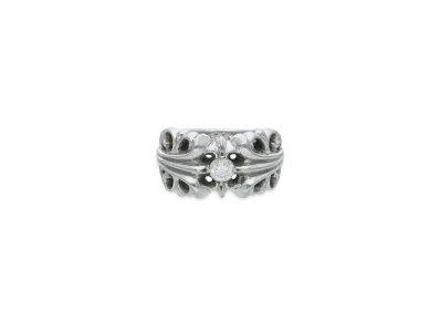 Chrome Hearts 18K K&T 1 Point Diamond Ring "White Gold"