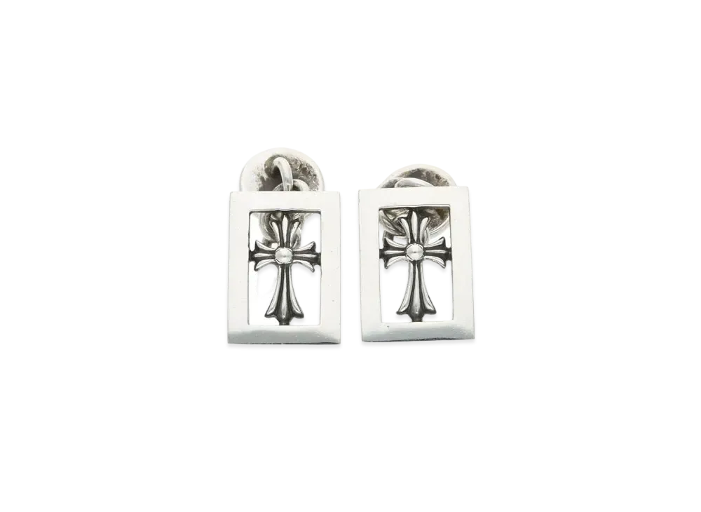 Chrome Hearts Flamed Open Baby Fat Cufflinks "Silver"