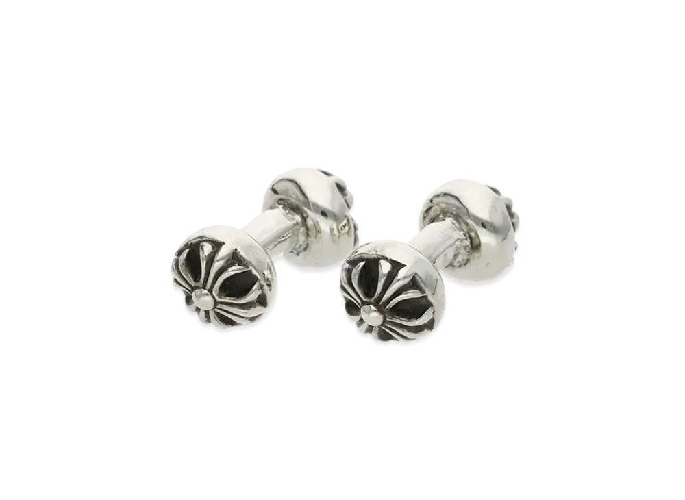 Chrome Hearts Cuffs Barbell Cross Ball Cufflinks "Silver"