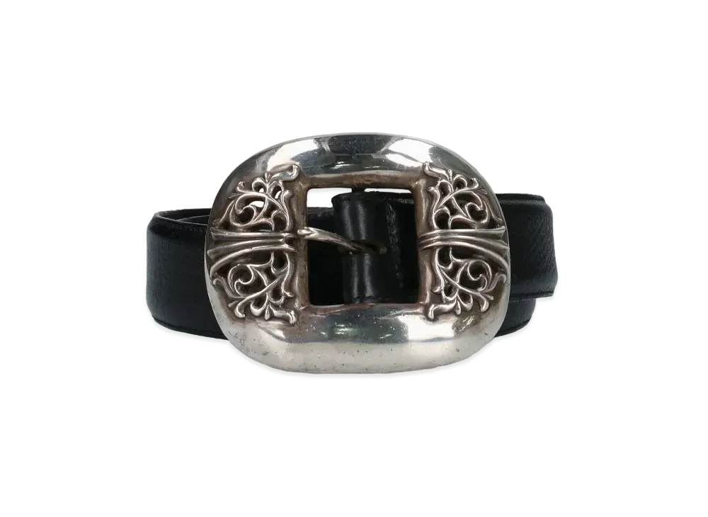 Chrome Hearts Classic Center 1.5 Leather Belt "Black/Silver"