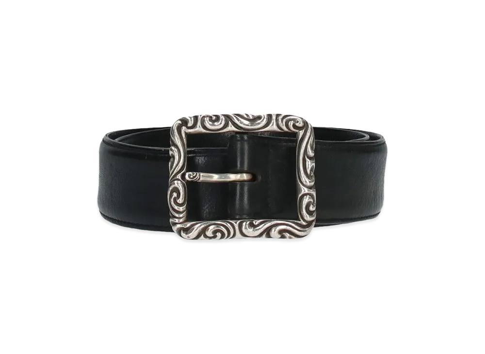 Chrome Hearts Rectangle Scroll Belt "Black/Silver"