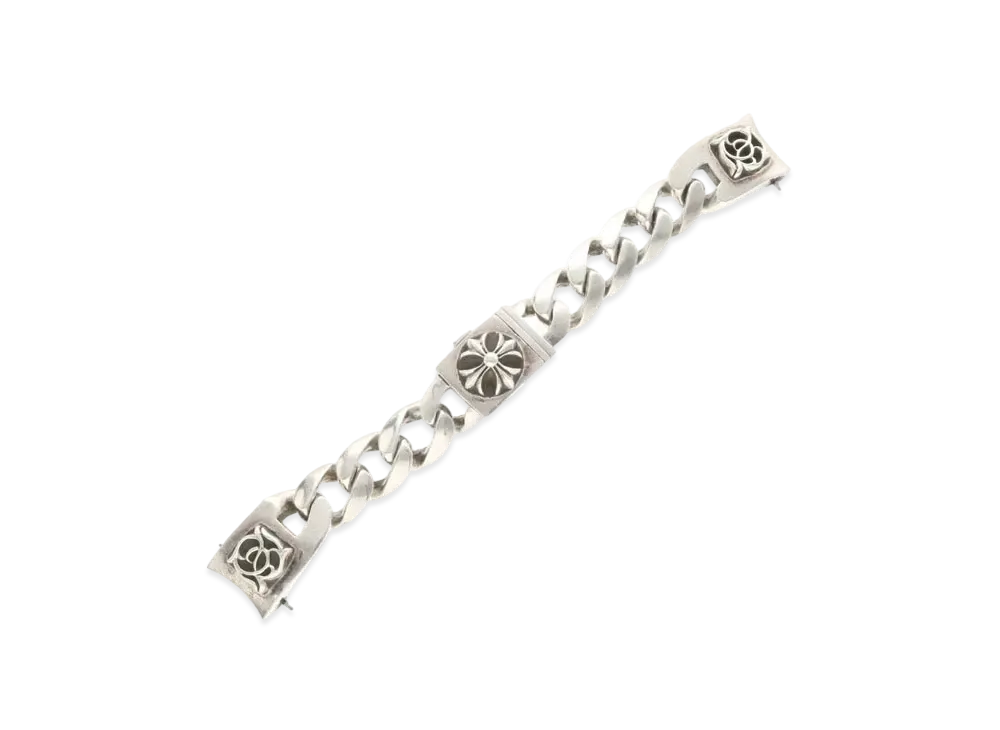 Chrome Hearts Classic Chain Floral Motif Watch Bracelet "Silver"