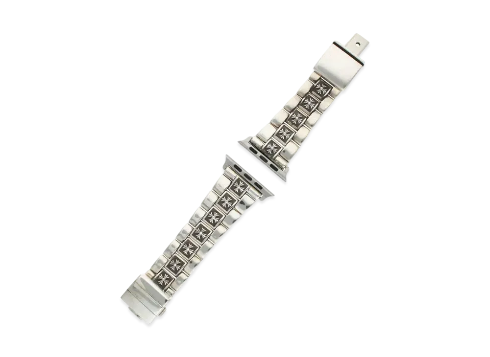 Chrome Hearts Flat APL 44mm CH Plus Apple Watch Band "Silver"