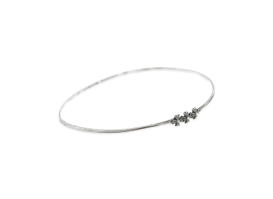 Chrome Hearts 3CH Plus Bubble Gum Bangle "Silver"