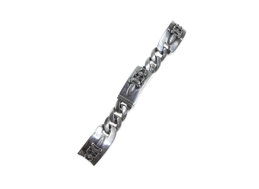 Chrome Hearts Dagger ID Classic Link Watch Bracelet "Silver"