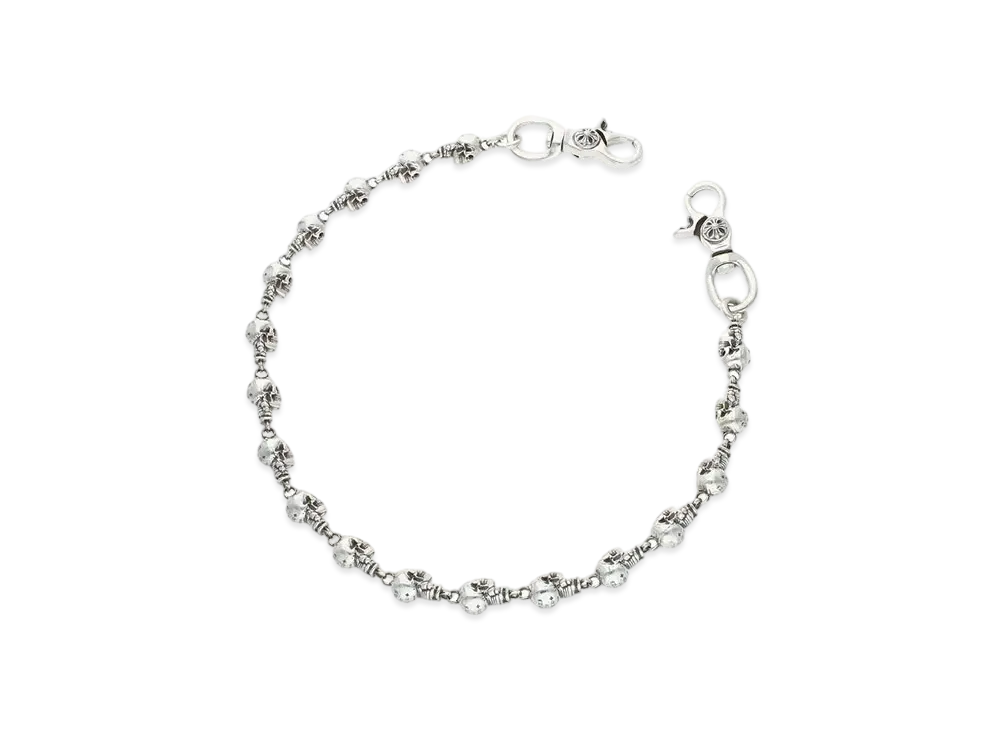 Chrome Hearts 2 Clip Fotu Delphinos Small Wallet Chain Short "Silver"