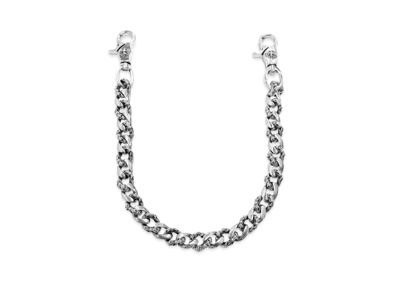 Chrome Hearts 2 Clip Fancy Wallet Chain Long "Silver"