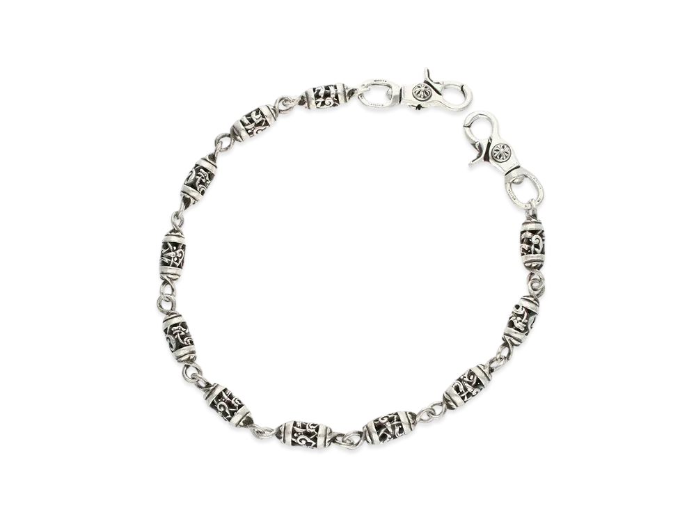 Chrome Hearts 2 Clip Keltic Roller Wallet Chain Long "Silver"