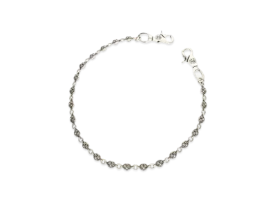 Chrome Hearts 2 Clip #2 Cross Ball Wallet Chain Long "Silver"