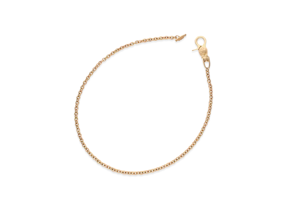 Chrome Hearts 22K T Bar Paper Chain Gold Wallet Chain Long "Yellow Gold"