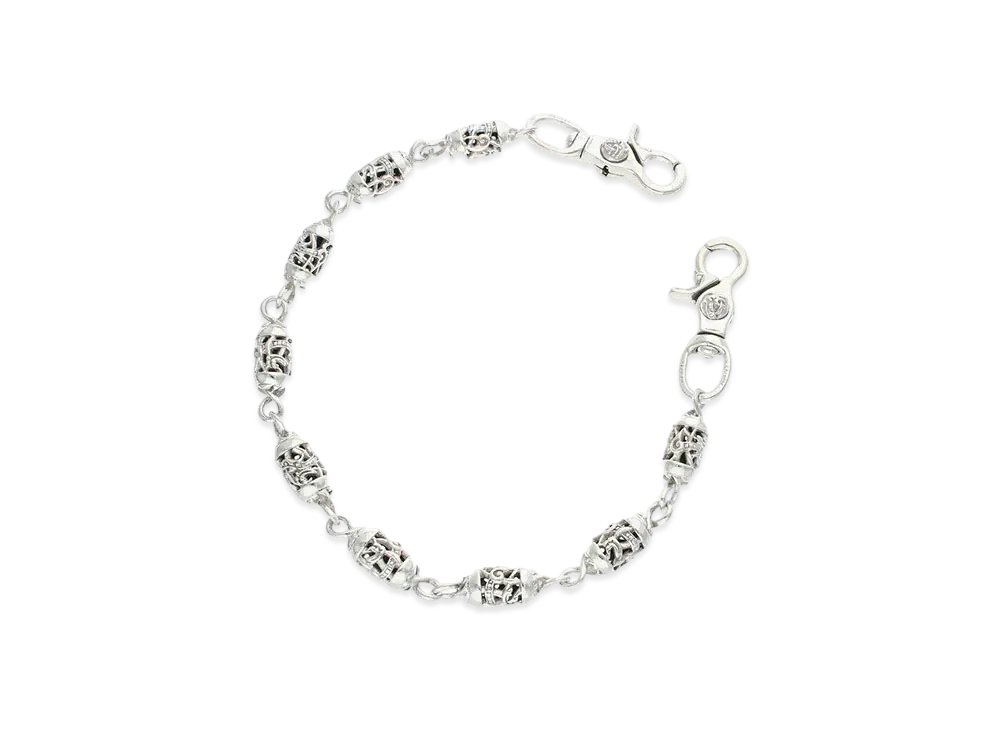 Chrome Hearts 2 Clip Keltic Roller Wallet Chain Short "Silver"