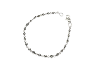 Chrome Hearts 1 Clip #2 Cross Ball Wallet Chain Extra Long "Silver"