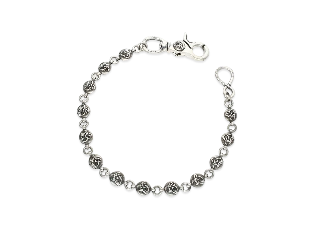 Chrome Hearts 1 Clip #2 Keltic Ball Wallet Chain Short "Silver"