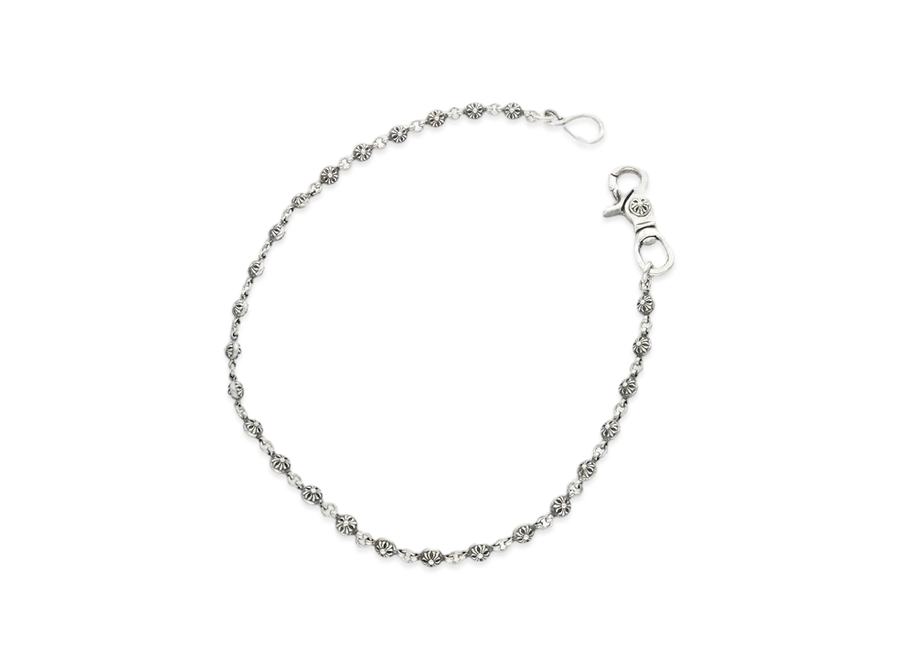 Chrome Hearts 1 Clip #1 Cross Ball Wallet Chain Long "Silver"