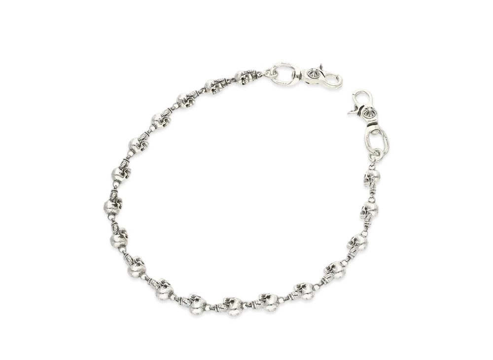 Chrome Hearts 2 Clip Foti Delphinos Small Wallet Chain Long "Silver"