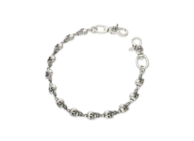 Chrome Hearts 2 Clip Foti Delphinos Small Wallet Chain Short "Silver"