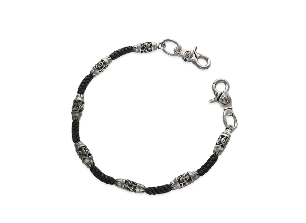 Chrome Hearts 1 Clip OTC Roller Link Wallet Chain Short "Silver/Black"