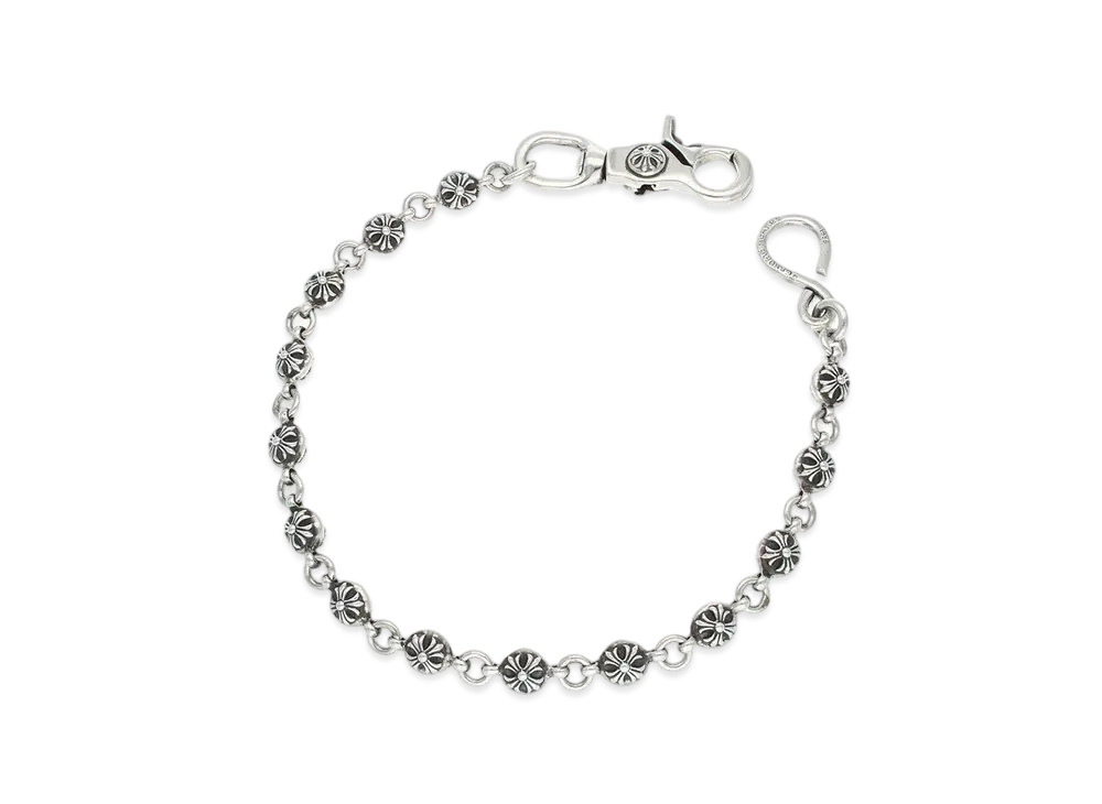 Chrome Hearts 1 Clip #2 Cross Ball Wallet Chain Short "Silver"