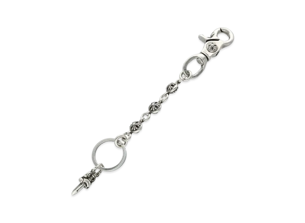 Chrome Hearts #2 Cross Ball Key Chain "Silver"