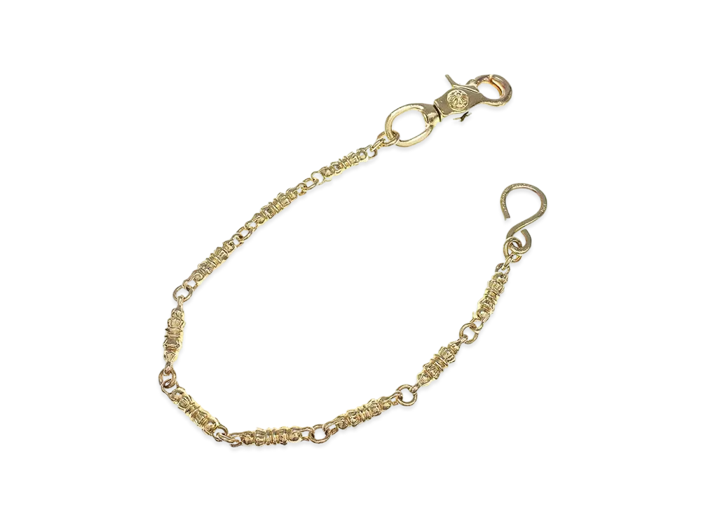 Chrome Hearts 22k 1 Clip Barrel Link Wallet Chain "Yellow Gold"