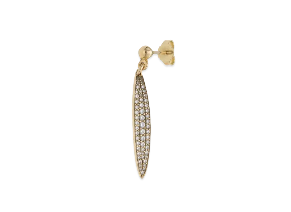 Chrome Hearts Kate Hudson 22K Pave Diamond Earrings "Yellow Gold"