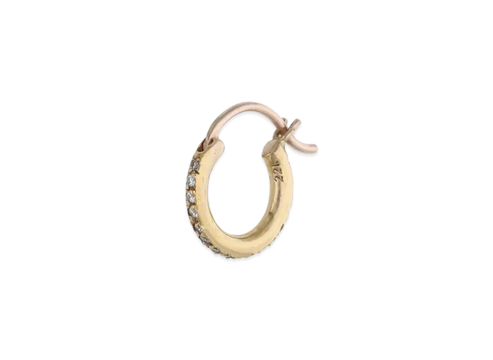 クロムハーツ 22K ER TFL パヴェダイヤモンド ピアス "イエローゴールド"