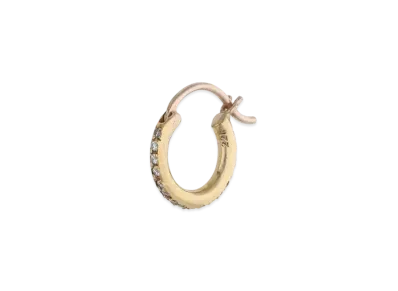 Chrome Hearts 22k TFL Pave Diamond Earrings "Yellow Gold"