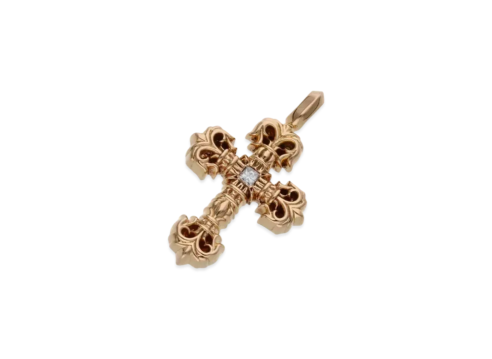 クロムハーツ 22K タイニー フィリグリー 1ダイヤモンド チャーム チャーム "イエローゴールド"