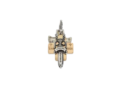 Chrome Hearts 22K 3 Trinkets Pendant Combination Necklace Top "Yellow Gold"