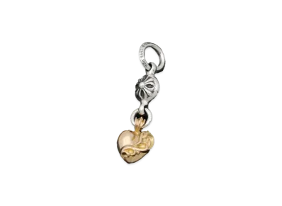 Chrome Hearts 22K 1 Ball Heart Charm Pendant "Yellow Gold/Silver"