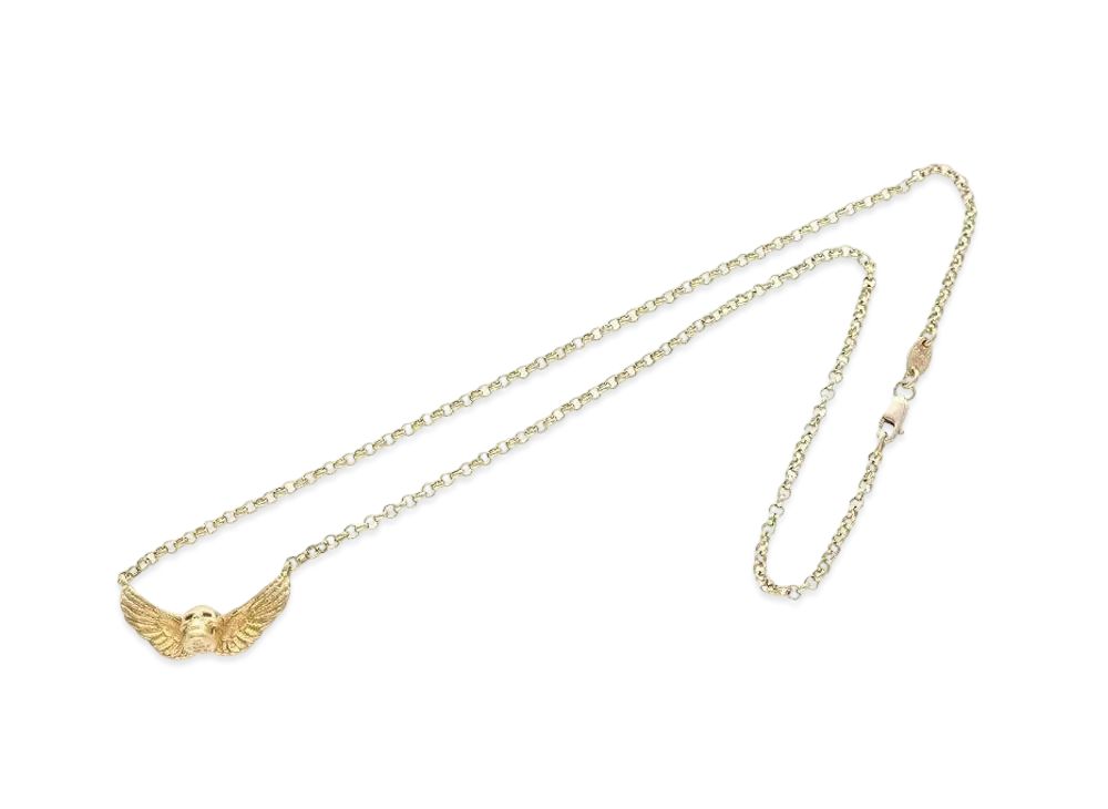 Chrome Hearts 22K Foti Mahalia Pendant Necklace "Yellow Gold"