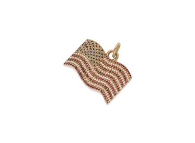 Chrome Hearts 22K American Flag Charm "Yellow Gold"