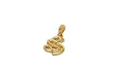 Chrome Hearts 22K Alphabet Stack S Initial Charm "Yellow Gold"