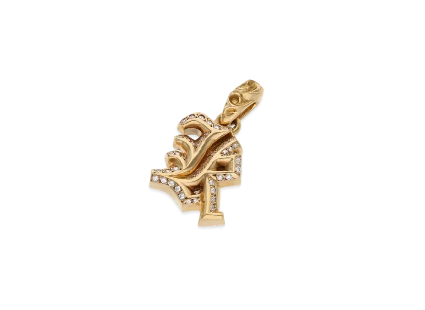 クロムハーツ 22K アルファベット K イニシャルチャーム パヴェ クロムハーツ 22K アルファベット K イニシャルチャーム パヴェ
