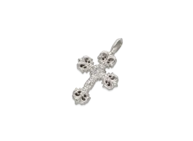Chrome Hearts 18K 1 Diamond Tiny Filigrey Charm "White Gold"
