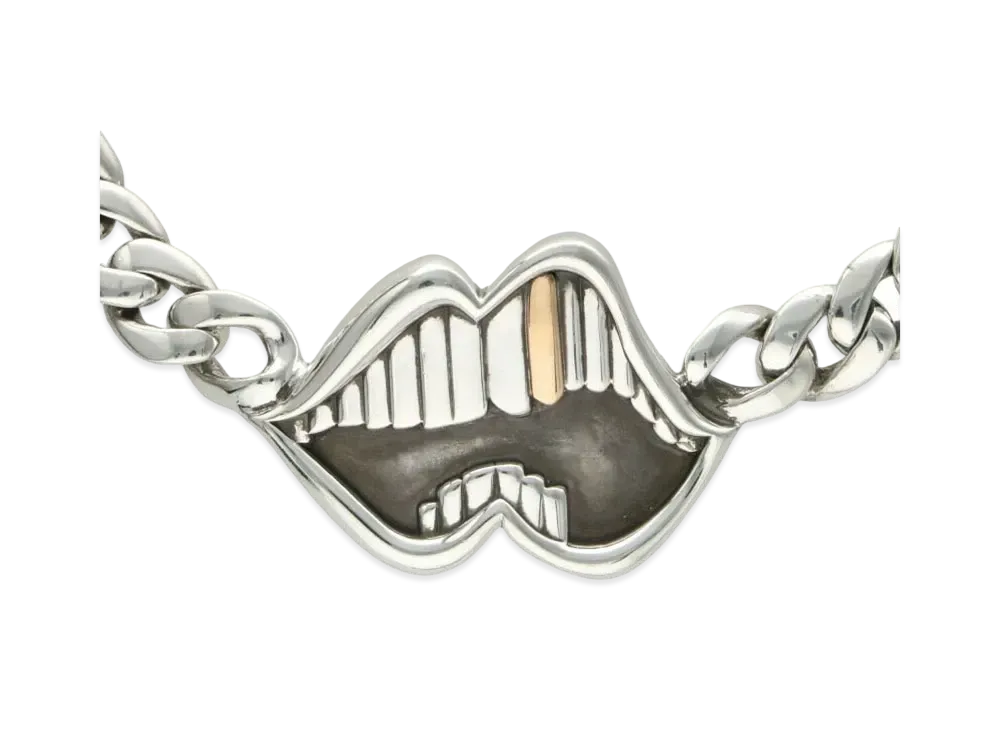 Chrome Hearts PPO Chomper Choker 22K Combi Necklace "Silver/Yellow Gold"
