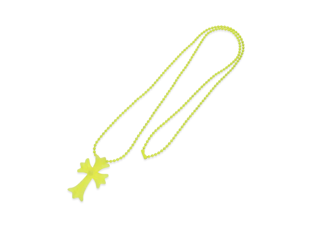 Chrome Hearts Rubber Small CH Cross Silicon Necklace FNO Limited "Yellow"