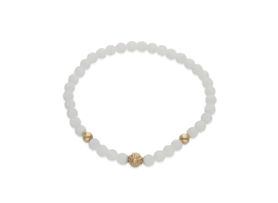 Chrome Hearts 22K 4mm Beads Bracelet "Yellow Gold/White"