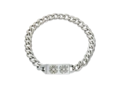 Chrome Hearts 18K Mini ID CHX Diamond Bracelet "White Gold"